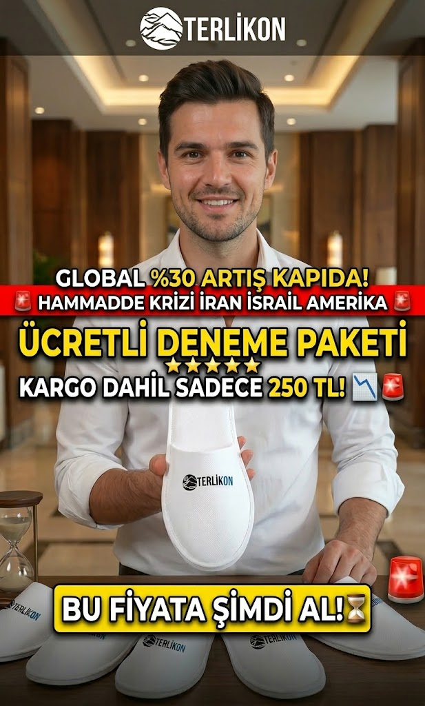 Terlikon Otel Terliği Deneme Paketi Kargo Dahil 250 TL